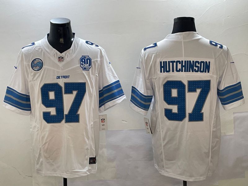 Men Detroit Lions #97 Hutchinson White three generations 2024 Nike Limited NFL Jersey style 4->detroit lions->NFL Jersey